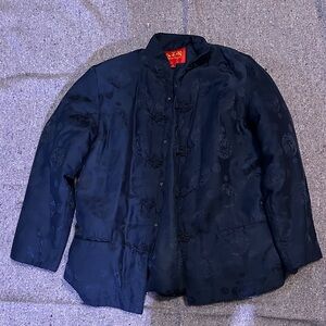 Blue Chinese 100 percent Silk Jacket